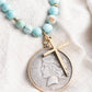 Relic Coin and Cross Necklace: Antique Bronze 30"