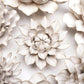 White Ceramic Flowers For Tabletop Or Wall Hanging: Ivory Ranunculus