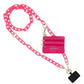 Clip & Go Ice Chain with Pouch: White Chain with Golden Pouch