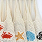 Ocean Theme Crochet Tote Beach Bag: Conch