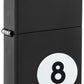 Zippo Billiards 8-Ball Black Matte Windproof Lighter