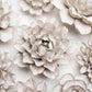 White Ceramic Flowers For Tabletop Or Wall Hanging: Ivory Ranunculus