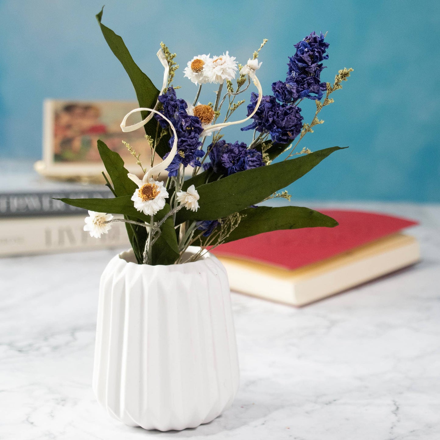 Eucalyptus & Purple Larkspur Mini Bouquet #58