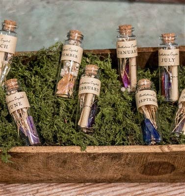 Birthstone Crystal Wishing Bottles - Assorted by month