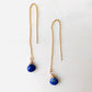Whisper threaded earrings: Moonstone / Sterling silver
