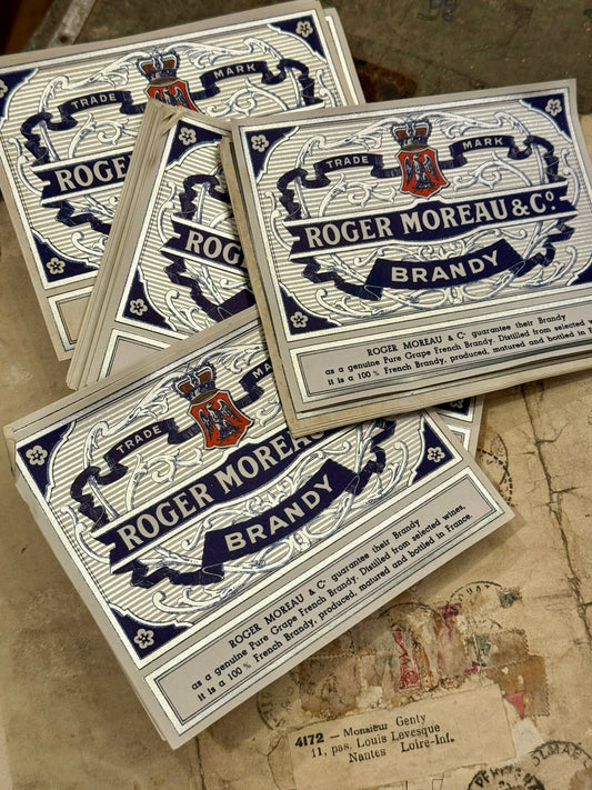RARE Antique French BRANDY Label (Single Unit)