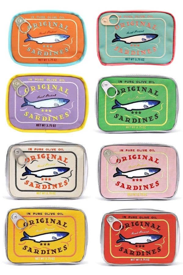 Sardine's Tin Can Gift Cosmetic Bag : Blue