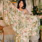 Fleur De Soleil Scarf with Magnolia Floral Print & Butterfly