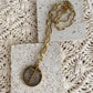 Relic Coin and Cross Necklace: Antique Bronze 30"