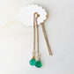 Whisper threaded earrings: Moonstone / Sterling silver