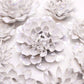 White Ceramic Flowers For Tabletop Or Wall Hanging: Ivory Ranunculus