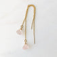 Whisper threaded earrings: Moonstone / Sterling silver
