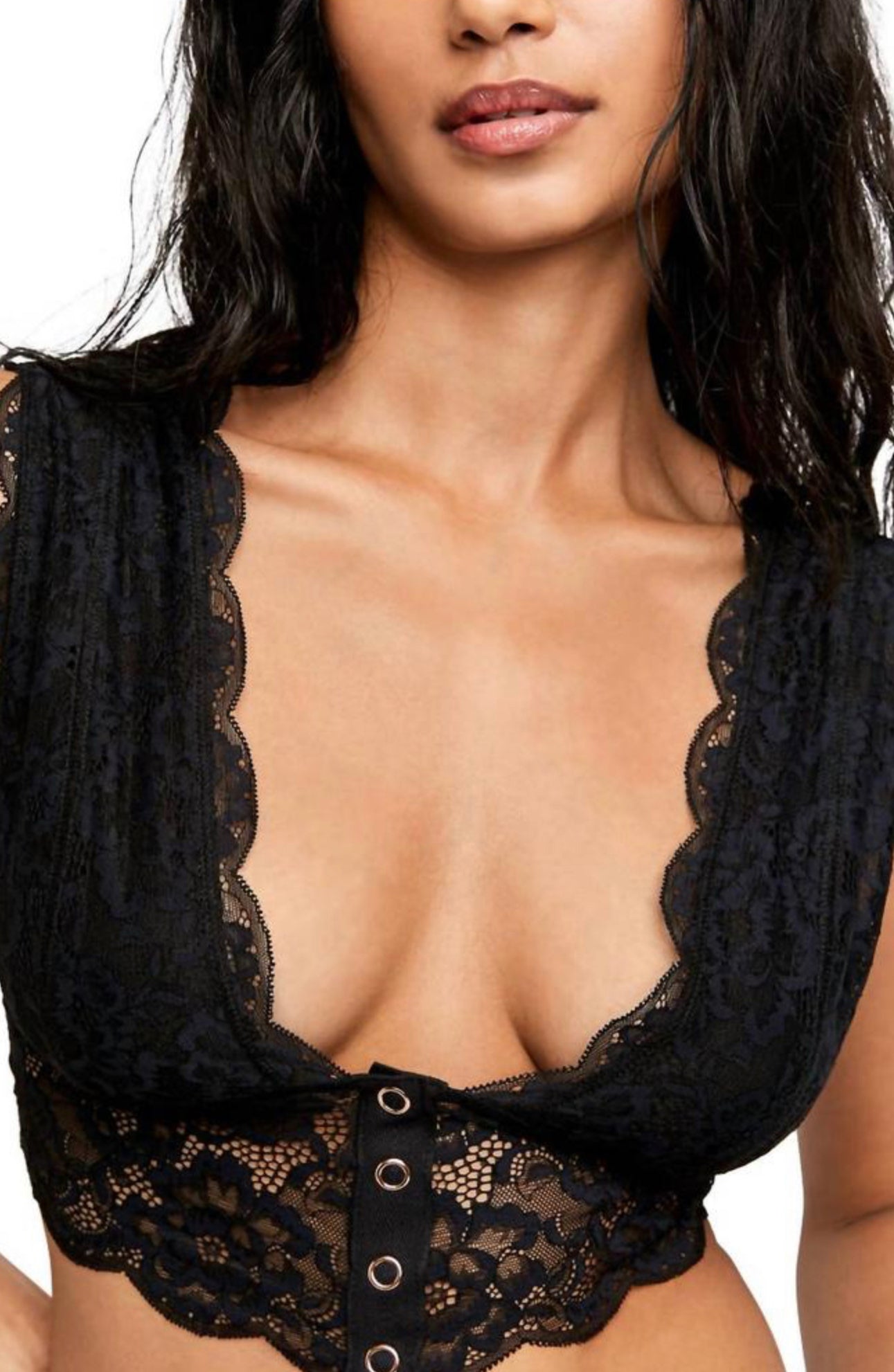 Free People Lace Bralette w snaps
