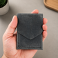 Leather Cash Wallet, Hand Stitched Minimalist Wallet: Dark Brown