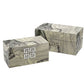 Storage Home Decor Wood Keepsake Box Gift Box Set of 2: Golden