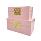 Storage Home Decor Wood Keepsake Box Gift Box Set of 2: Golden