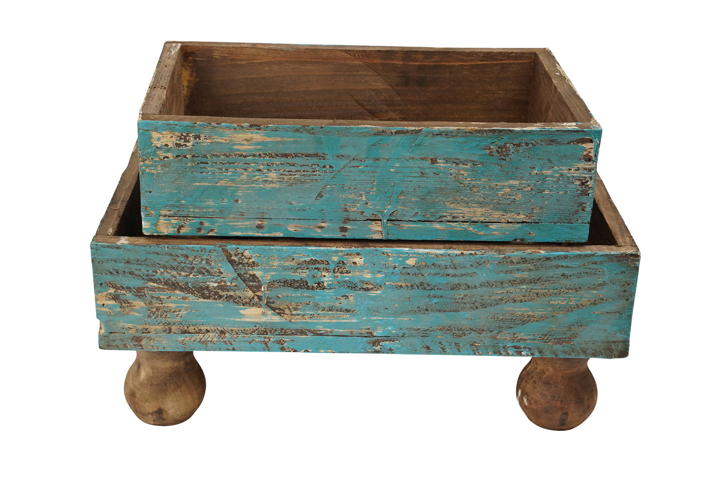 Temple Garden Planter Farmhouse Trays-Turquoise