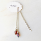 Whisper threaded earrings: Moonstone / Sterling silver