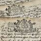 Original 1600s Stamped Antique French Script Document Pages