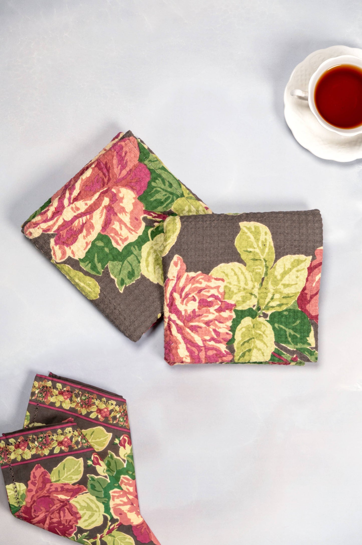 Austen Rose Tea Towel  - Mocha