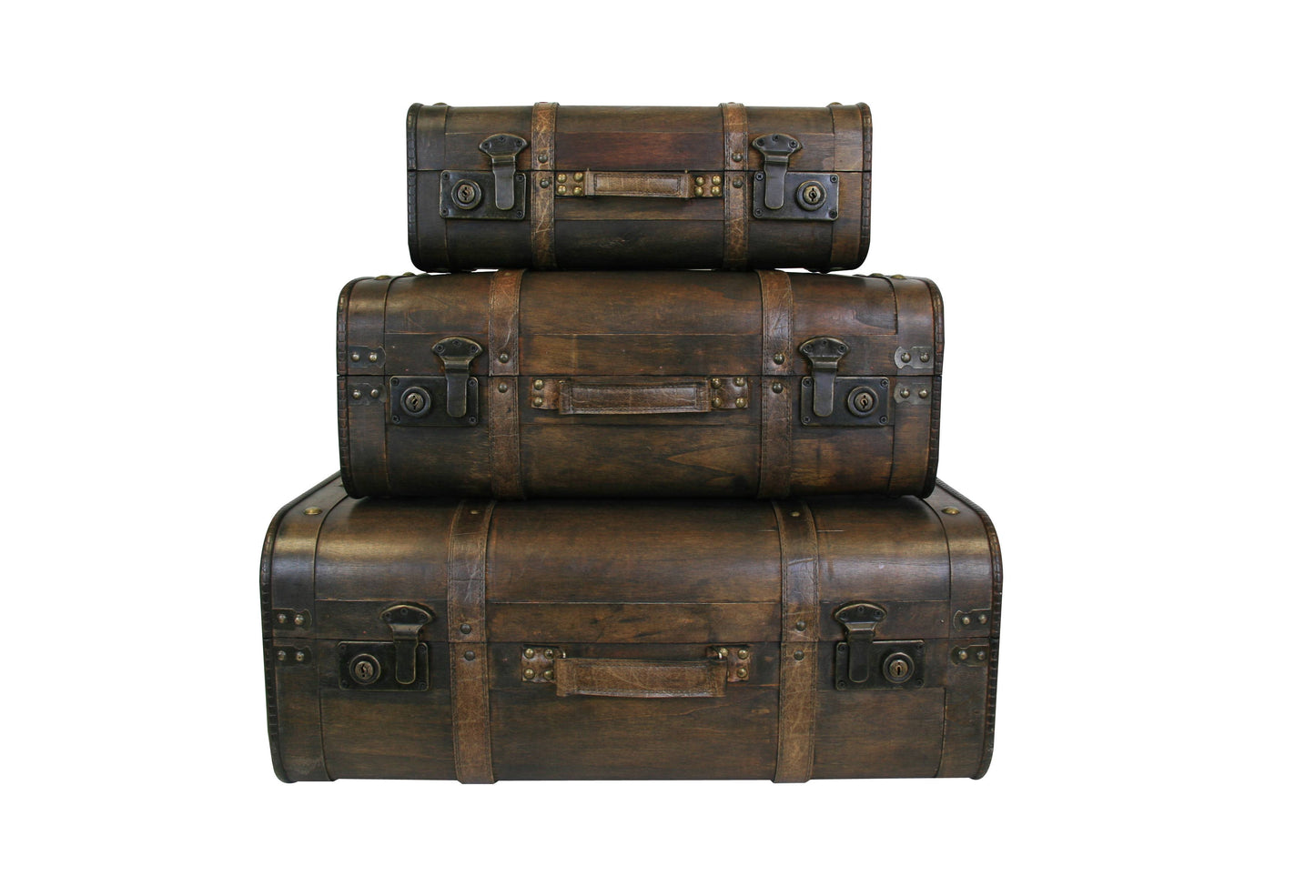 Brown Wooden Suitcase sets