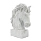 18" Horsehead Wood-Like Carving Statue Centerpiece: Beige