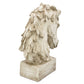 18" Horsehead Wood-Like Carving Statue Centerpiece: Beige