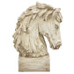 18" Horsehead Wood-Like Carving Statue Centerpiece: Beige