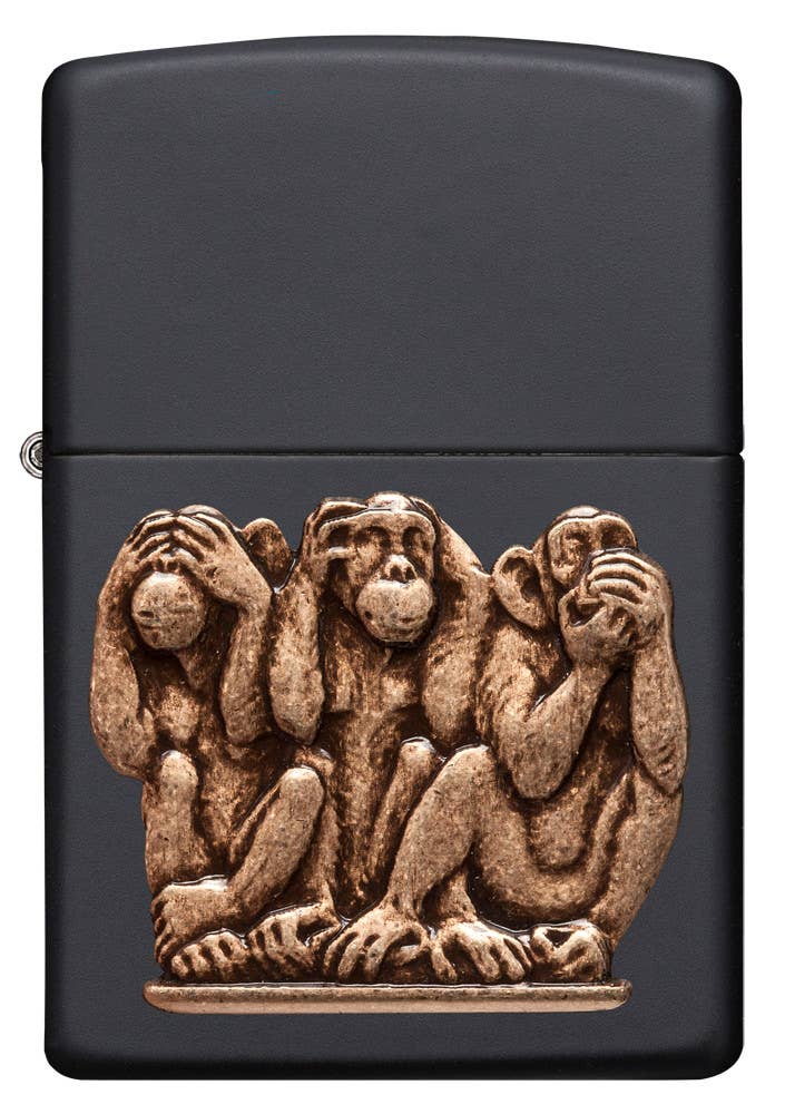 Zippo Three Monkeys Emblem Windproof Lighter