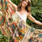 Stay Gold Scarf with Rabbits, Bees and Flowers