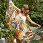 Stay Gold Scarf with Rabbits, Bees and Flowers