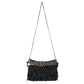 Shimmy, Black Fringe Beaded Crossbody Handbag