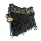 Shimmy, Black Fringe Beaded Crossbody Handbag
