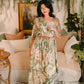 Fleur De Soleil Scarf with Magnolia Floral Print & Butterfly