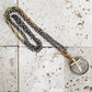 Relic Coin and Cross Necklace: Antique Bronze 30"