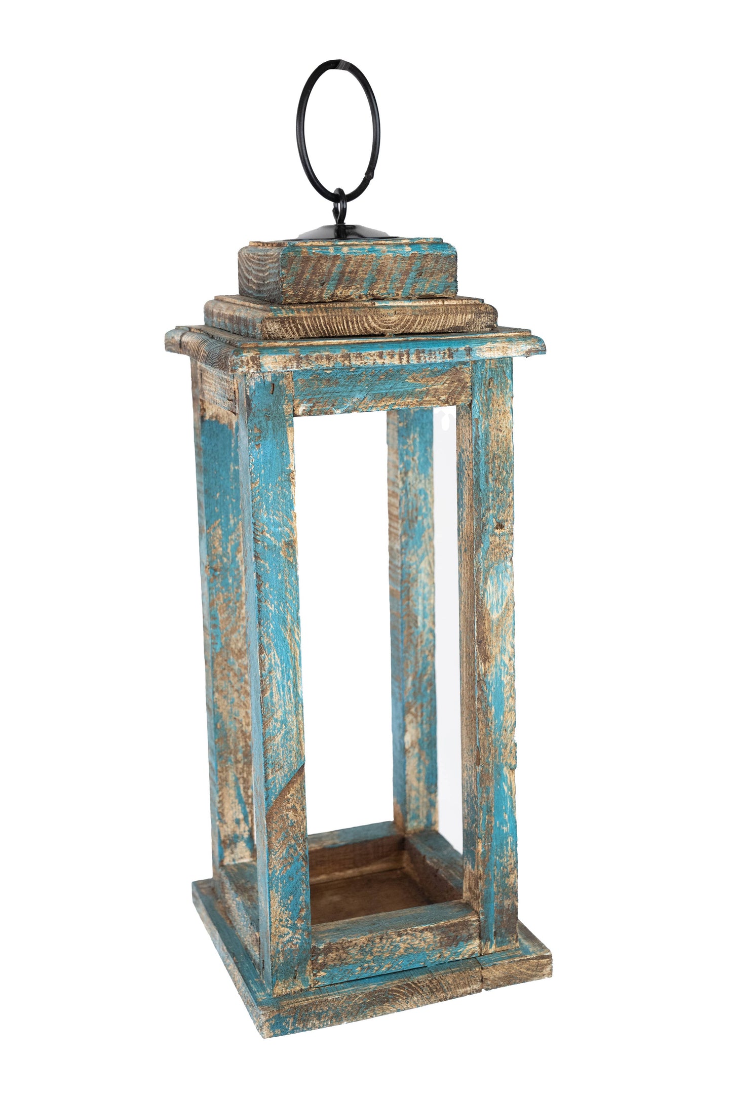 Monticello Lantern-Farmhouse Wood-7x17-Monticello Turquoise