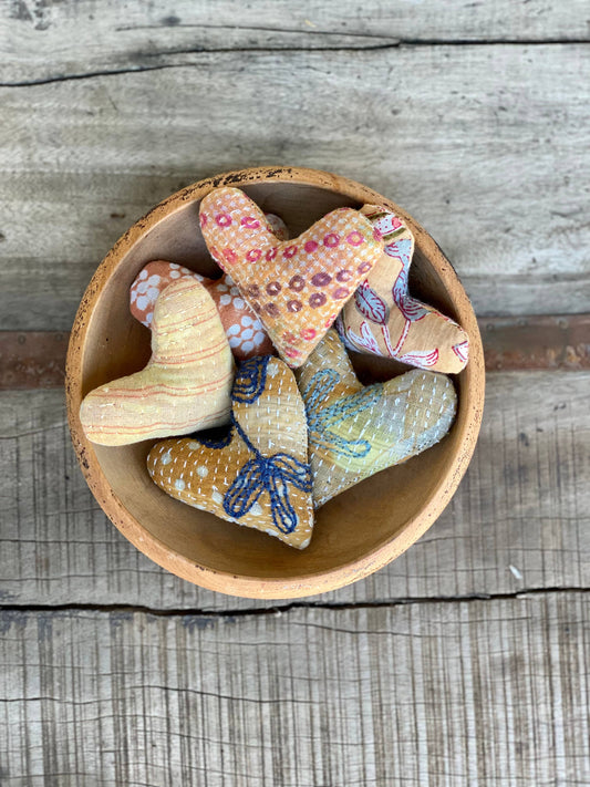 Neutral or pink Print Mini Lavender Heart Sachet