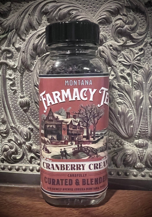 Cranberry and Cream Vintage Holiday/ Christmas Tea