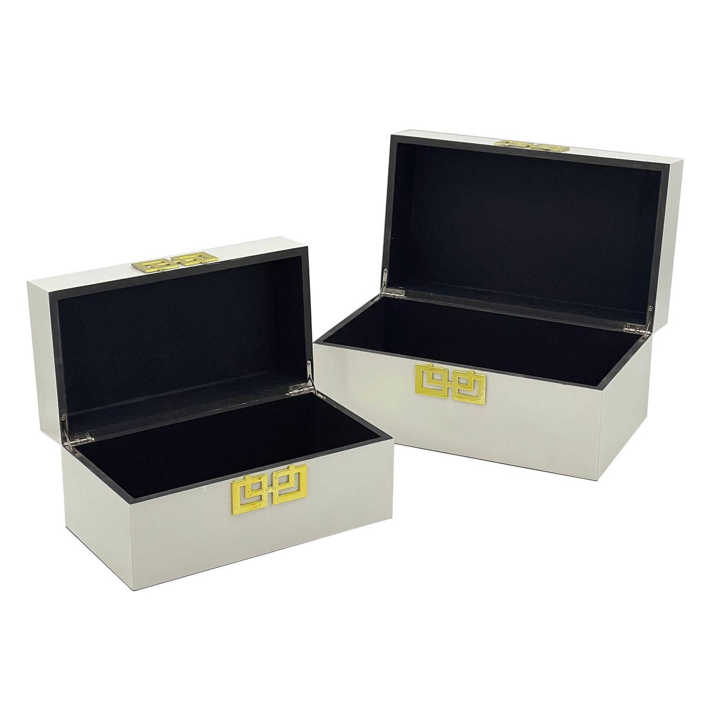 Storage Home Decor Wood Keepsake Box Gift Box Set of 2: Golden