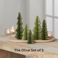 Honeycomb trees, vintage folding paper, Christmas