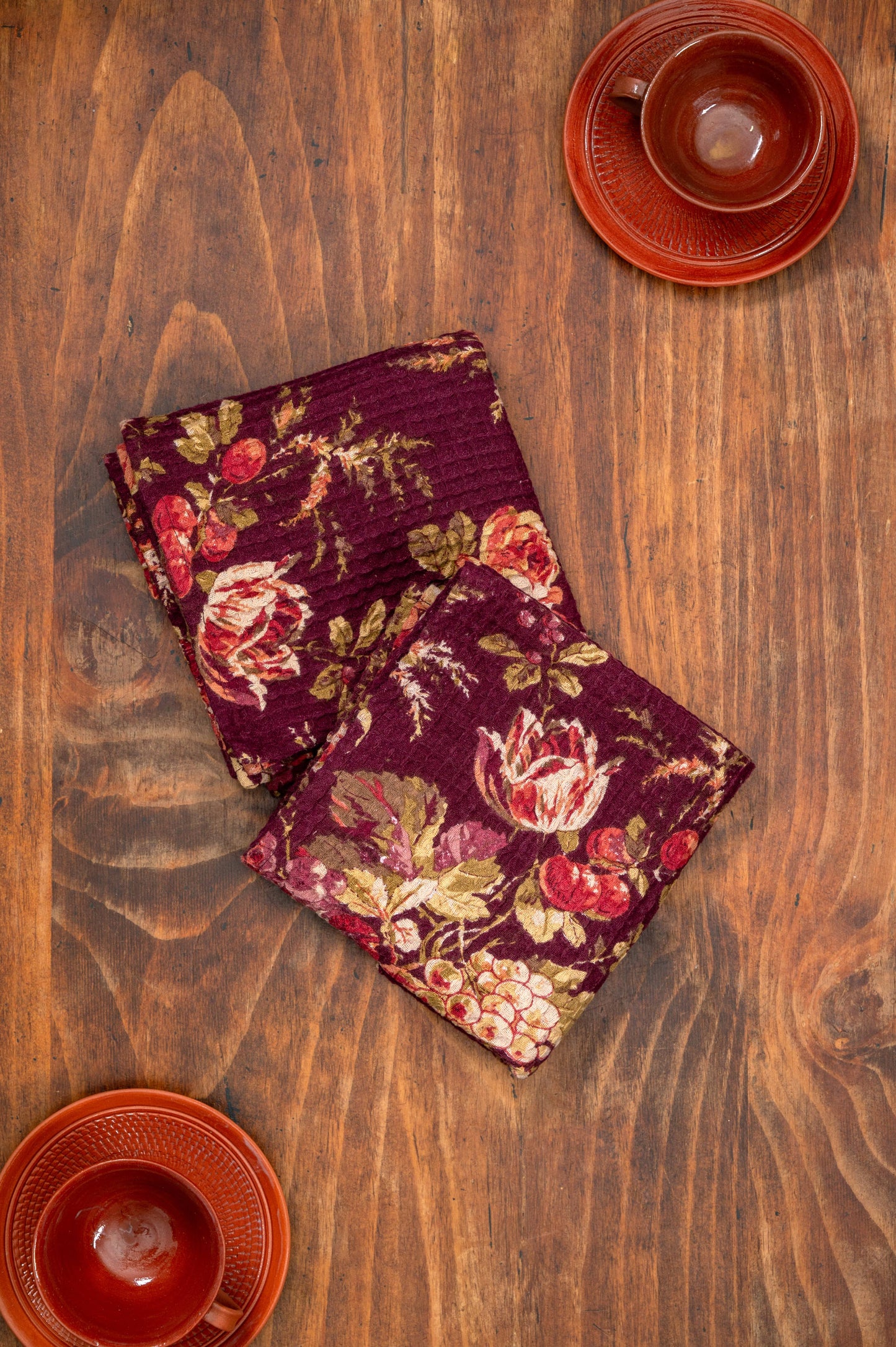 Bountiful Harvest Tea Towel  - Wine