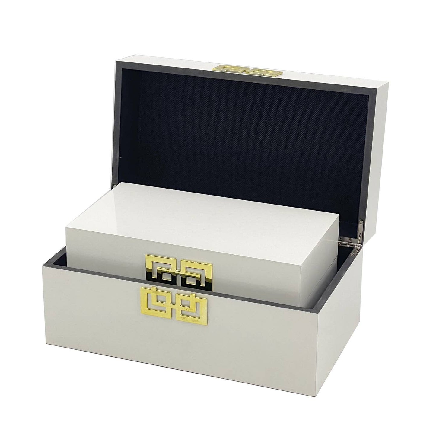 Storage Home Decor Wood Keepsake Box Gift Box Set of 2: Golden