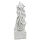 18" Horsehead Wood-Like Carving Statue Centerpiece: Beige