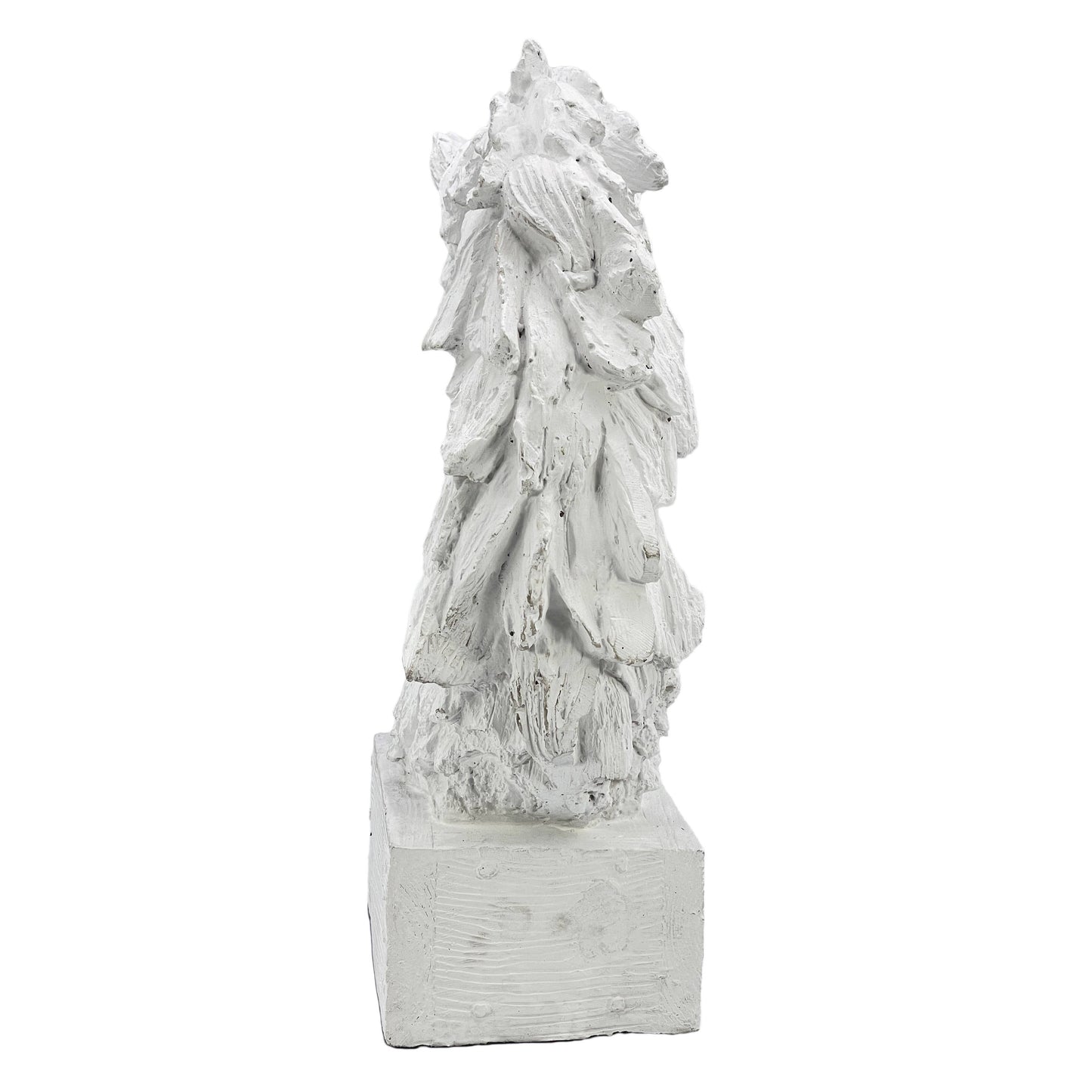 18" Horsehead Wood-Like Carving Statue Centerpiece: Beige
