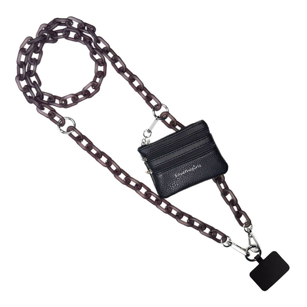 Clip & Go Ice Chain with Pouch: White Chain with Golden Pouch