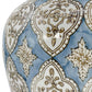 Light Blue & Brown 18" Patterned Chinoiserie Ginger Jar
