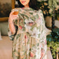 Fleur De Soleil Scarf with Magnolia Floral Print & Butterfly