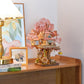 DIY Wooden Puzzle: Sakura Tree House
