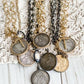 Relic Coin and Cross Necklace: Antique Bronze 30"