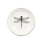 Dragonfly Trinket Holder with Gold Rim-5"D